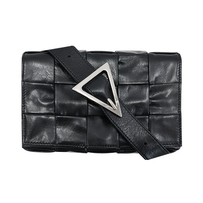 Bottega Veneta Small Leather Case Bag Black 717587 VCQ71 8803
