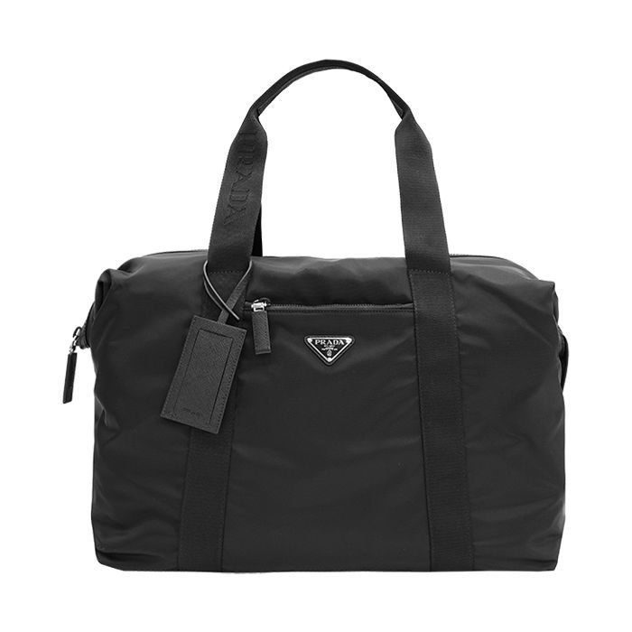 Prada Nylon and Saffiano Duffle Tote Bag Black 2VC796 2DMH F0002
