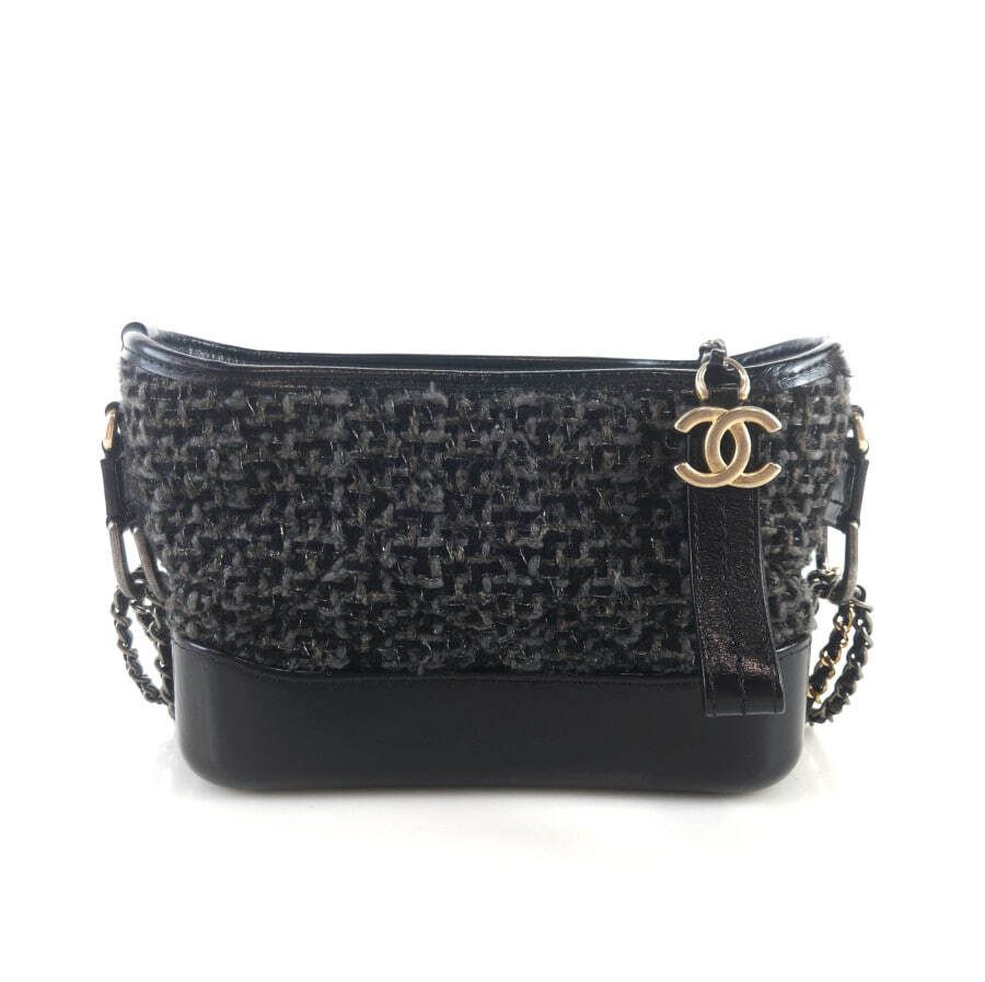 CHANEL Tweed Gabrielle Hobo Shoulder Crossbody Bag A91810 8784