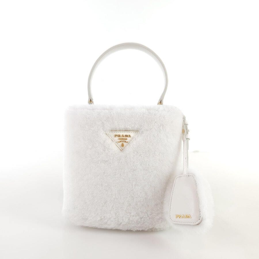 Prada Shearing Paneled Tote Shoulder Crossbody Bag 1BA373 8788