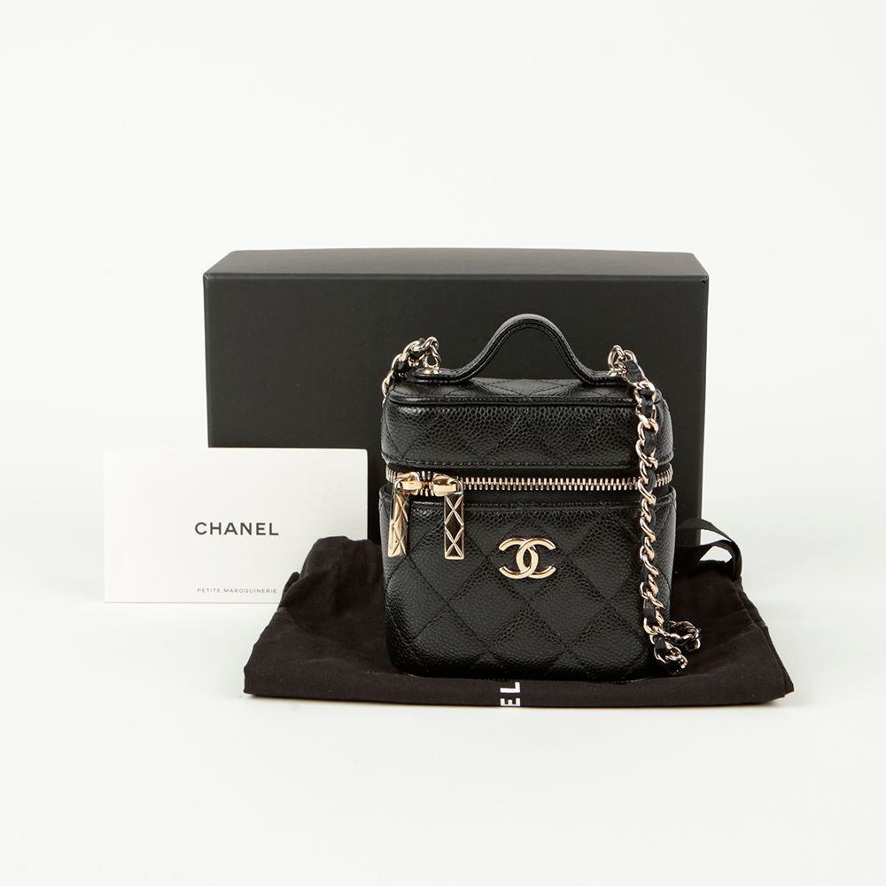 CHANEL Caviar Skin Vanity Mini Chain Crossbody - AP2503
