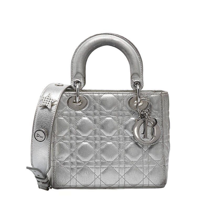 Dior Silver Lady My ABC Genuine Leather Small Tote Bag SKU 12345