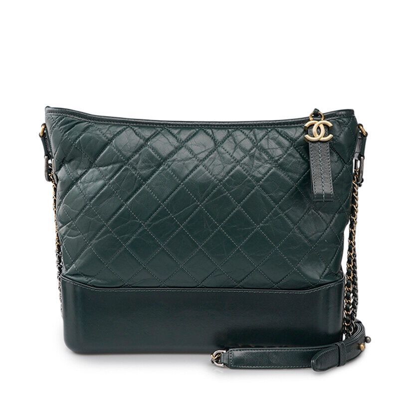 CHANEL Green Gabrielle Hobo Large Shoulder Bag SKU123