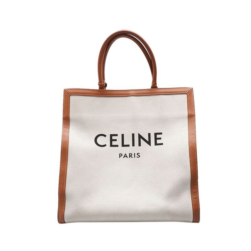 Celine Camel Natural Carvas Vertical Large Tote Bag SKU123