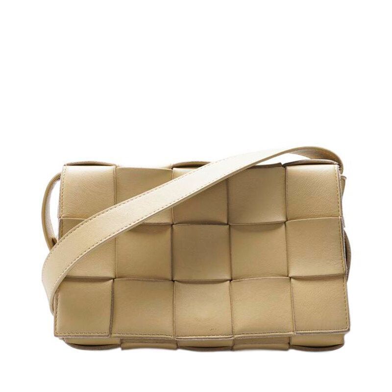 Bottega Veneta Yellow Beige Cassette Medium Crossbody Bag - SKU 123456