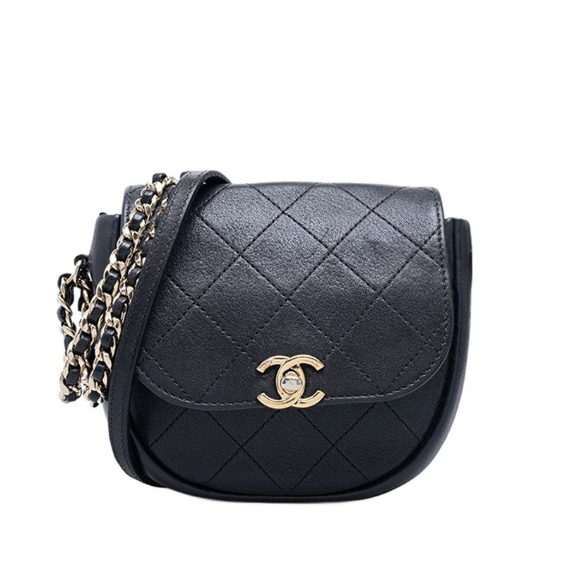 CHANEL Black Flap Chain Crossbody Bag SKU123