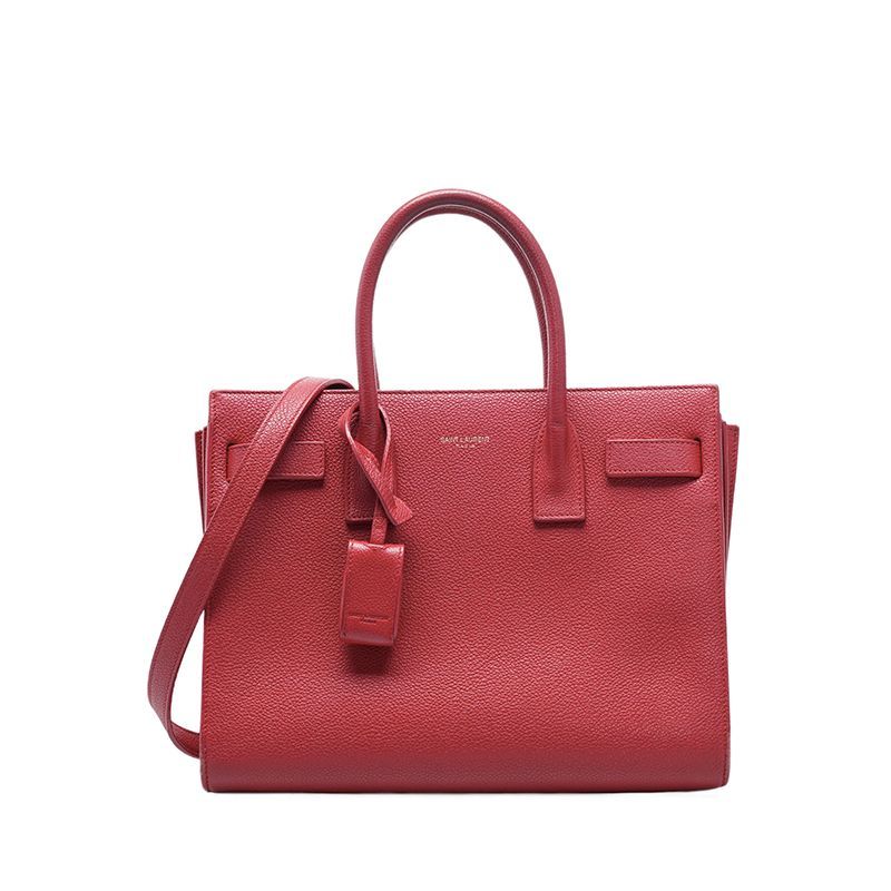 Saint Laurent Red Classic Calfskin Baby Tote Bag SKU123