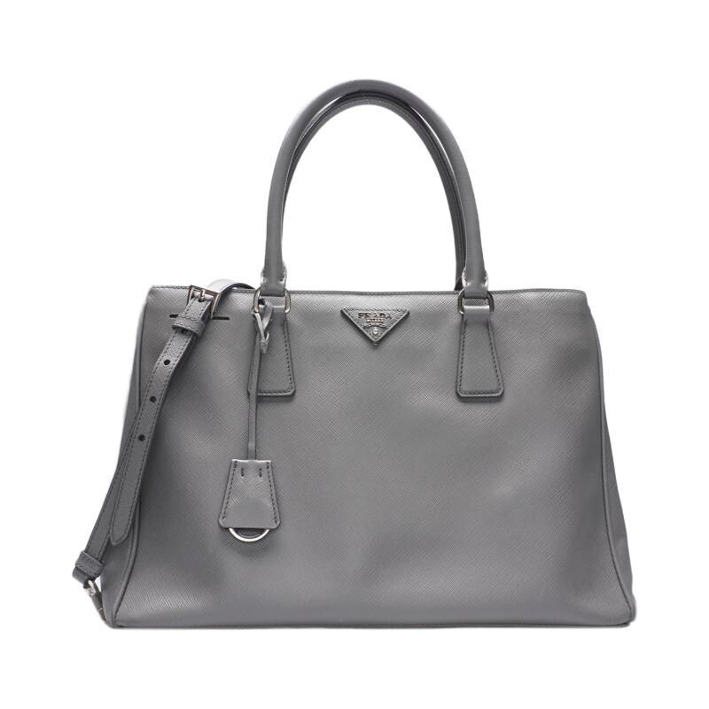 Prada Gray Saffiano Luxe Medium Tote Bag SKU12345