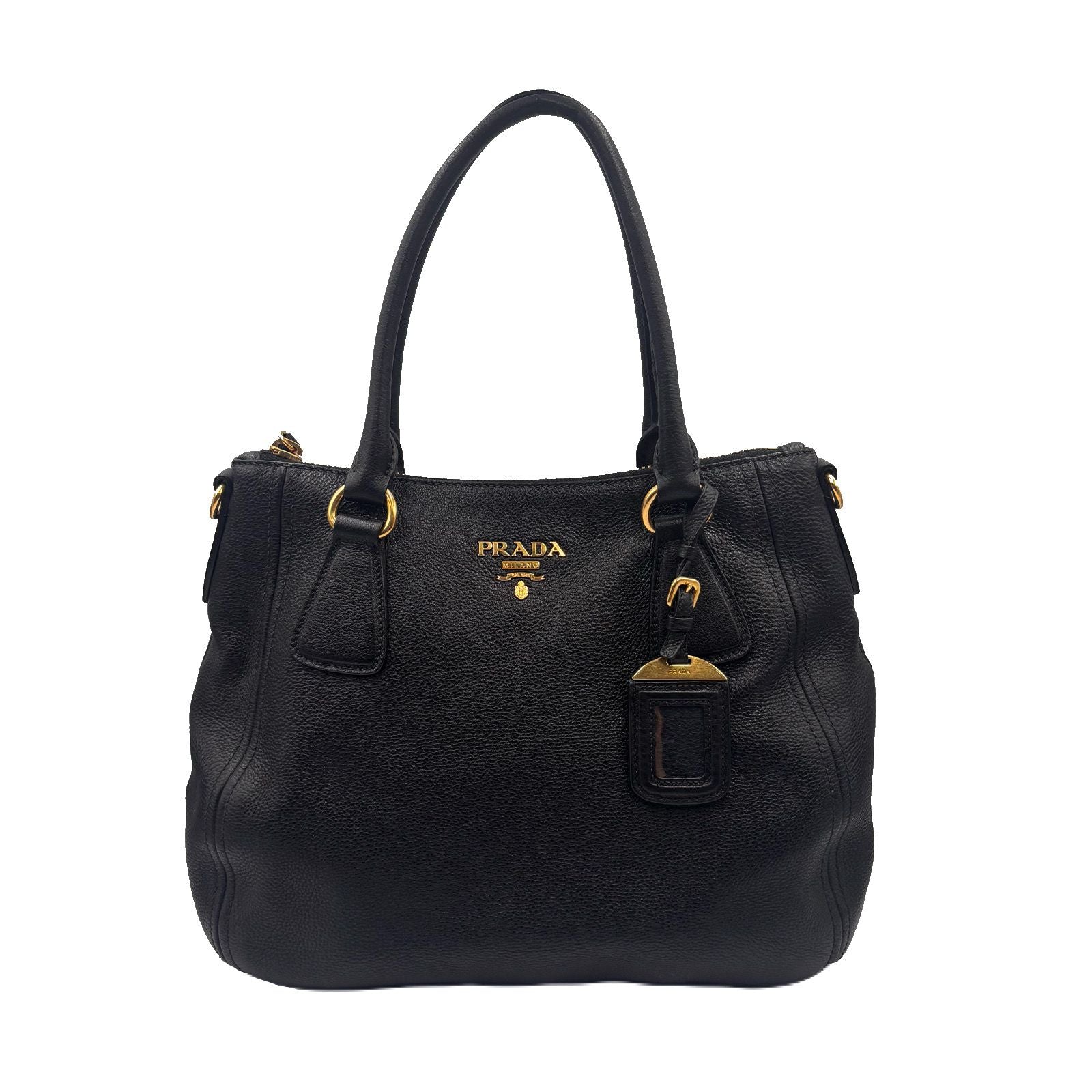 Prada Phoenix Gold Lettering Logo Bag - 1BC032