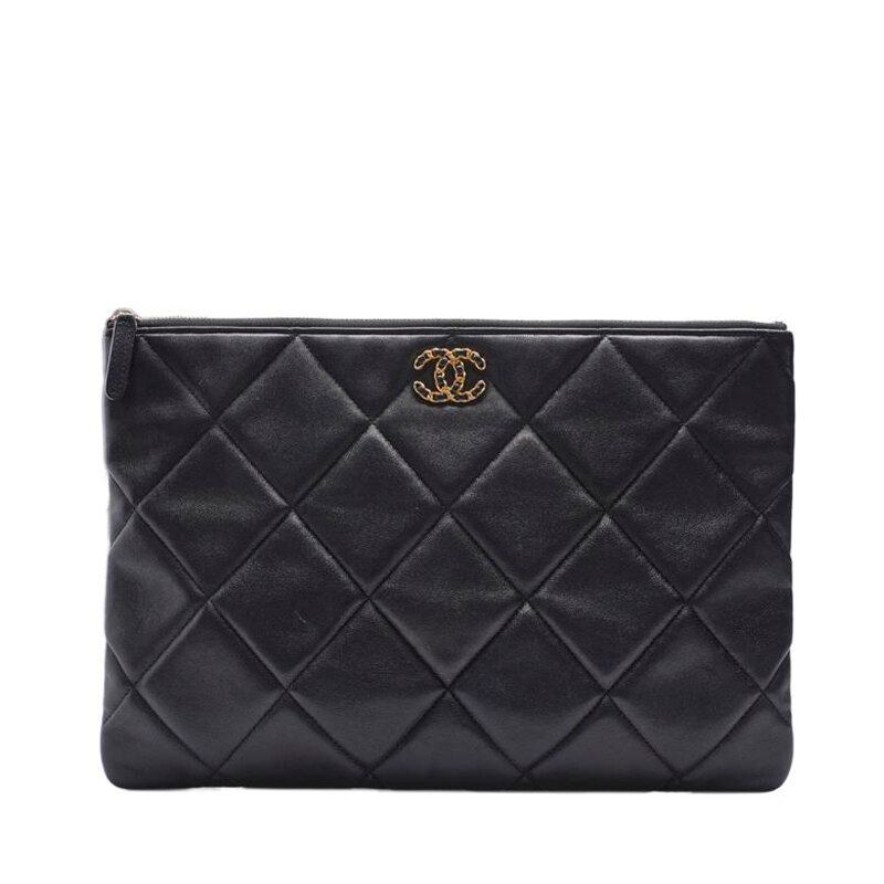 CHANEL Black Large Clutch 19 SKU
