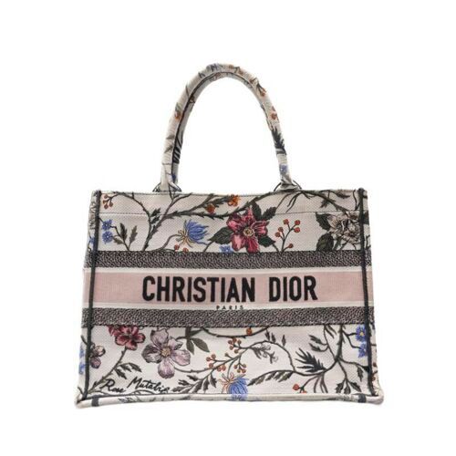Dior White Flower Book Tote Medium Tote Bag - SKU123