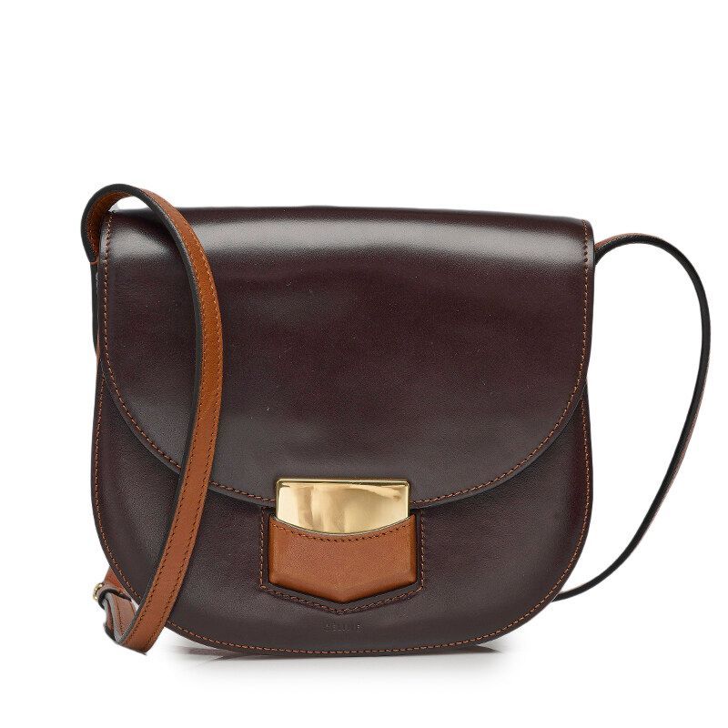 Celine Brown Calfskin Trotter Small Crossbody Bag SKU1234