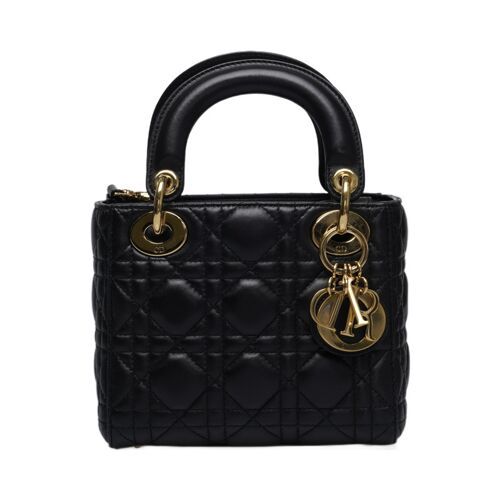 Dior Black Lady Gold Mini Tote Bag SKU1001