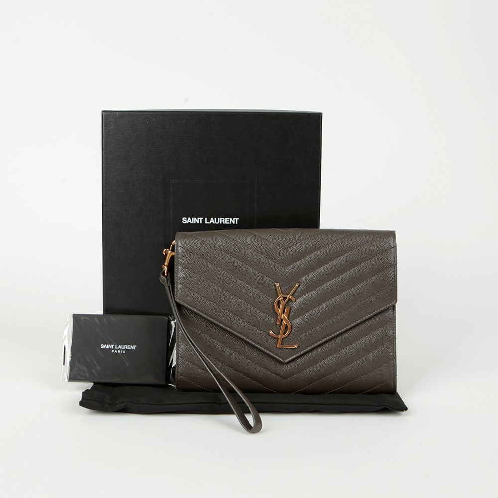 Saint Laurent Monogram Envelope Clutch 617662