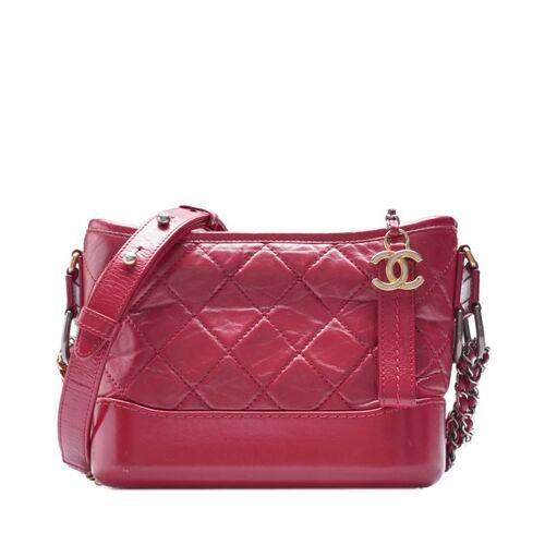 CHANEL Raspberry Chevron Gabriel Hobo Small Shoulder Bag 123456