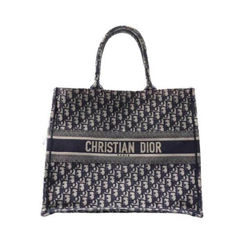 Dior Navy Obleek Book Tote Large Tote Bag - SKU: N001