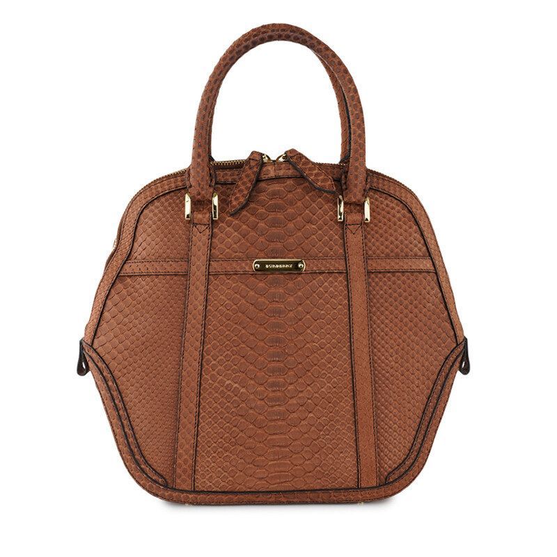 Burberry Brown Python Top Handle Tote Bag SKU123