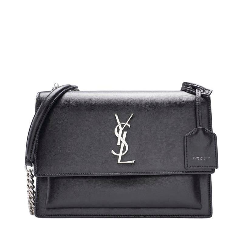 Saint Laurent Black Sunset Shoulder Bag Medium - SKU 12345