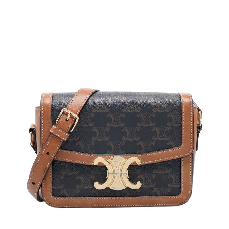 Celine Canvas Tin Crossbody Bag - Camel (SKU: 12345)
