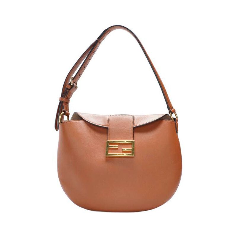 Fendi Brown Crewneck Small Shoulder Bag 123456