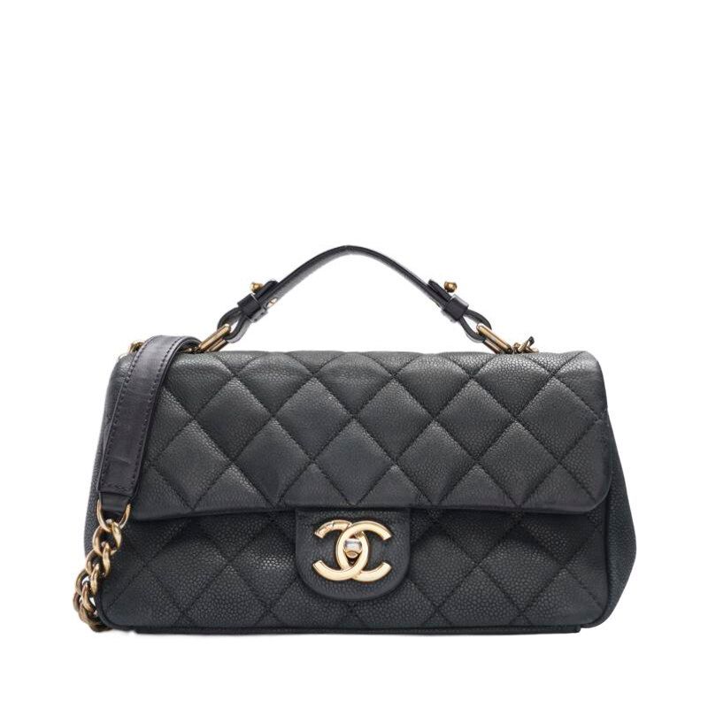 CHANEL Black Caviar Classic Easy Chain Shoulder Bag SKU123