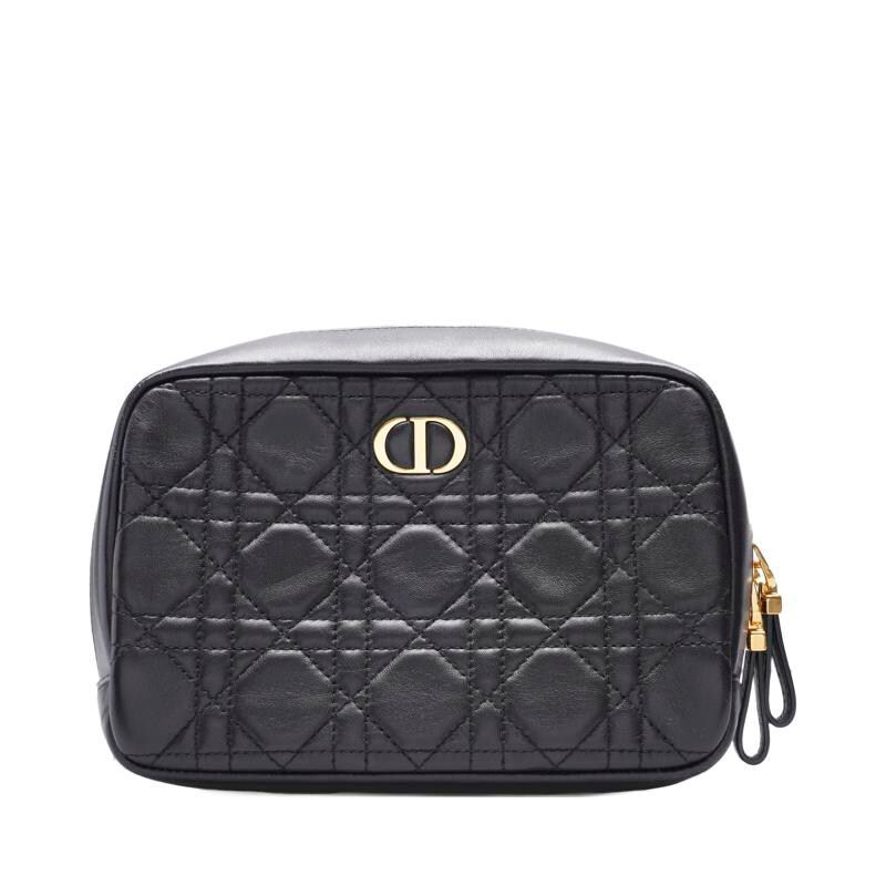 Dior Black Caro Cosmetic Pouch SKU123