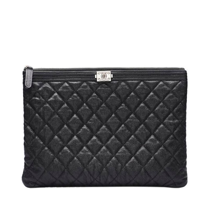 CHANEL Black Caviar Boy Ejjang Neodium Clutch - SKU