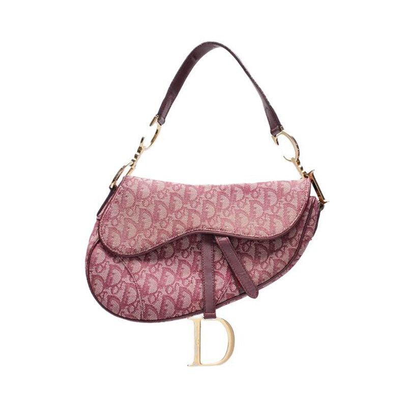 Dior Burgundy Obleek Saddle Medium Shoulder Bag - SKU