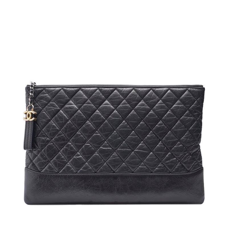 CHANEL Black Gabrielle Large Clutch SKU123