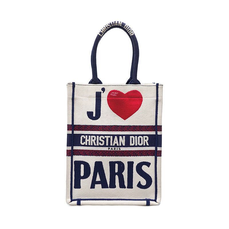 Dior White Mini Tote Bag with Chain Handle - SKU 123456