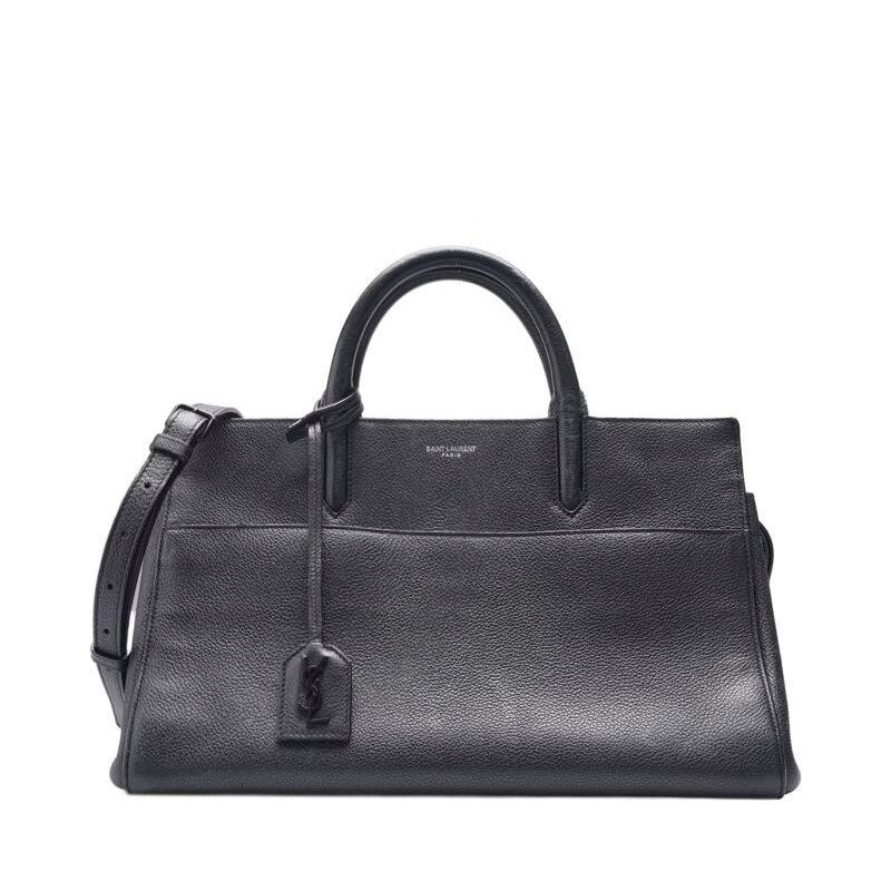 Saint Laurent Black Rib Gosh Small Tote Bag SKU123