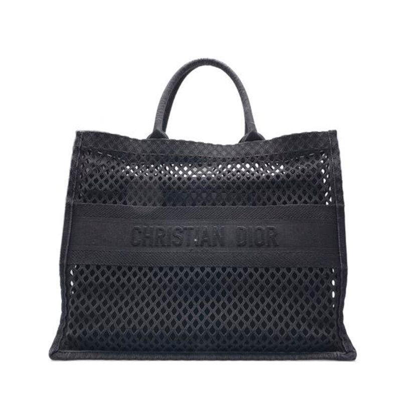 Dior Black Mesh Book Tote Large Tote Bag SKU123