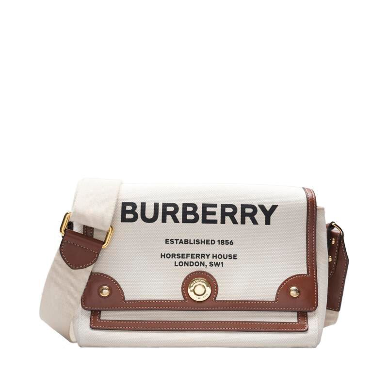 Burberry Brown Canvas Note Crossbody Bag SKU12345