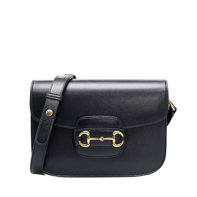 Gucci Black 1955 Horsebit Medium Shoulder Bag - SKU 1955
