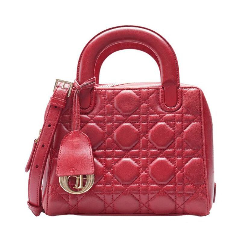 Dior Red Lily Gold Mini Tote Bag SKU123