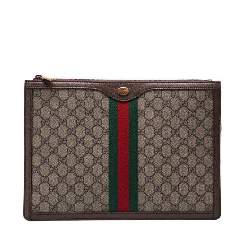 Gucci Beige GG Supreme Ophidia Clutch SKU 700000