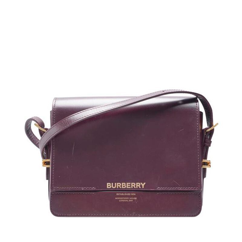 Burberry Burgundy Grace Small Crossbody Bag SKU123
