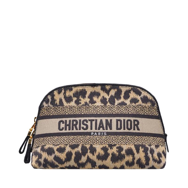 Dior Leopard Fabric Check Women's Pouch SKU123
