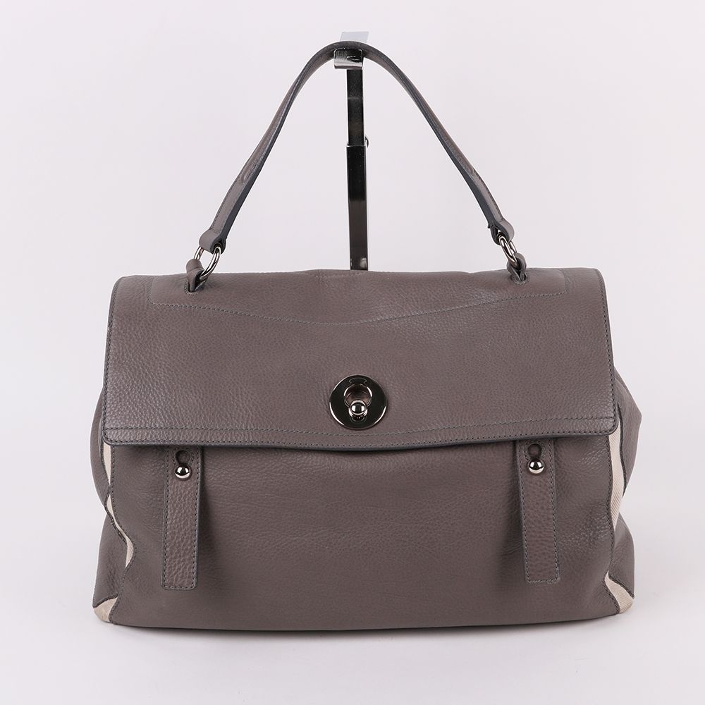 Saint Laurent Gray Leather Tote Bag Muse 2 Top Handle 229563