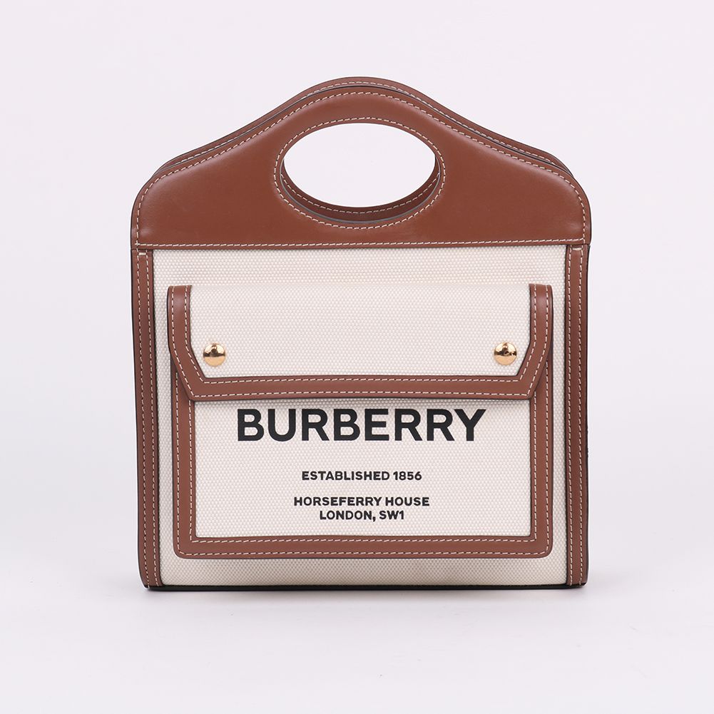 Burberry Canvas Mini Pocket Bag - Logo Two-Tone (SKU: 123456)