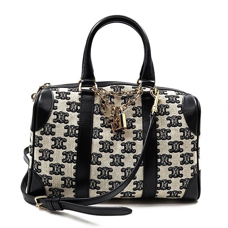 Celine Embroidered Small Boston Bag 31724013