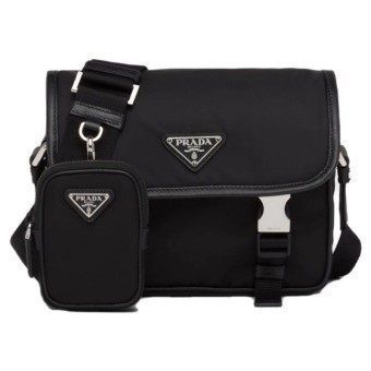 Prada Nylon Pocket Crossbody Bag Black 2VD034 2DMH F0002