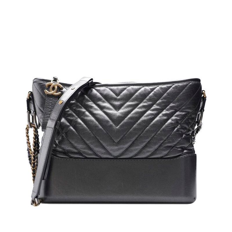 CHANEL Gray Gabriel Hobo Shoulder Bag Large SKU123