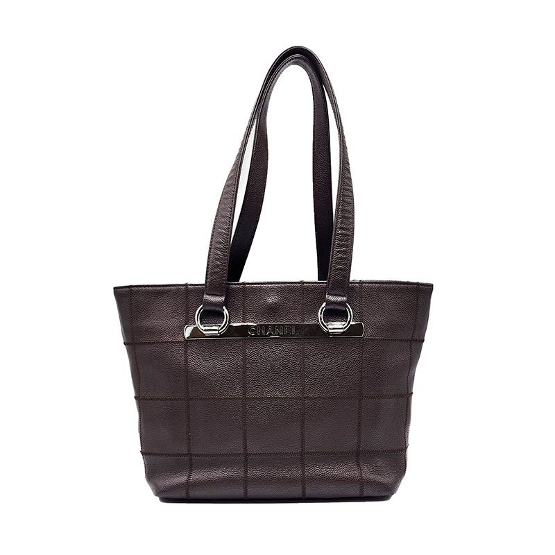 CHANEL Caviar Doctor Chocolate Bar Shoulder Bag Brown #9
