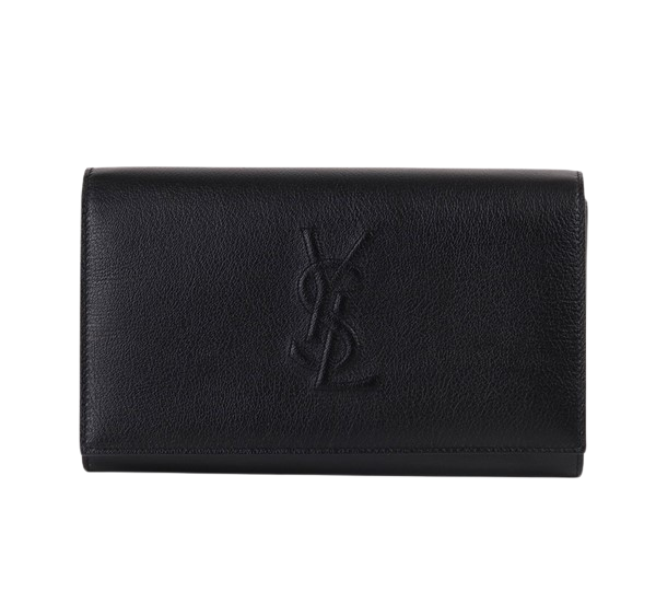 Saint Laurent Black Clutch & Shoulder Bag with YSL Logo 559075