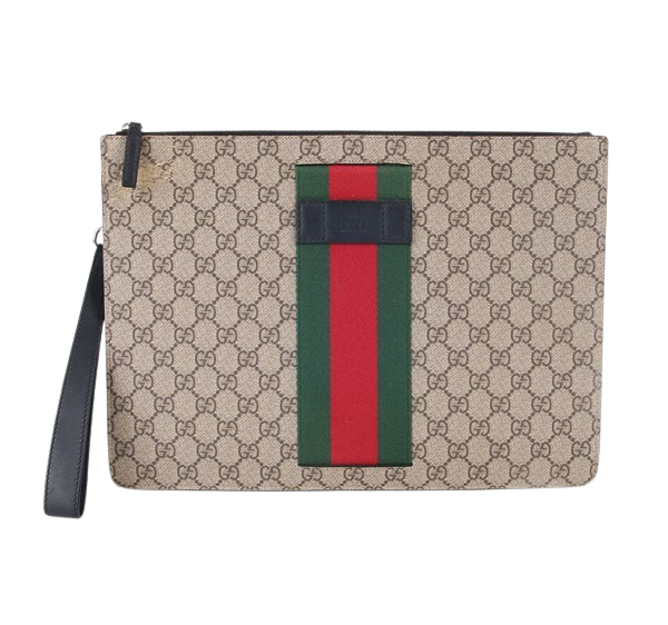 Gucci Supreme Triple Striped Clutch Bag 433665