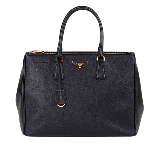 Prada Black Saffiano Double Flap Bag B1786T