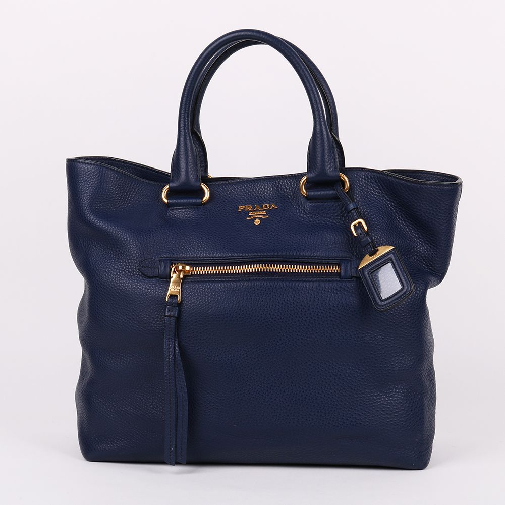 Prada Navy Tote Shoulder Bag BN2754