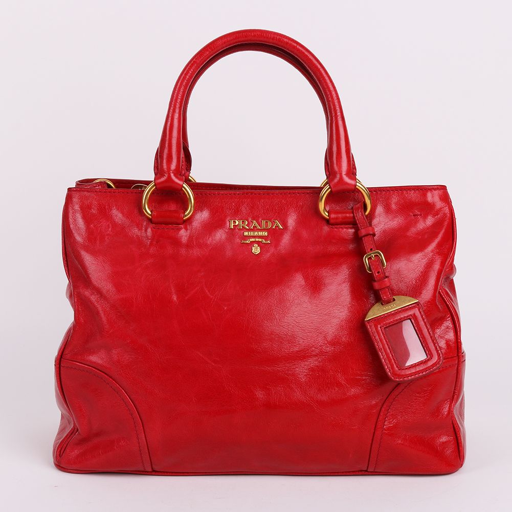Prada Vintage Red Shoulder Bag by Vitello