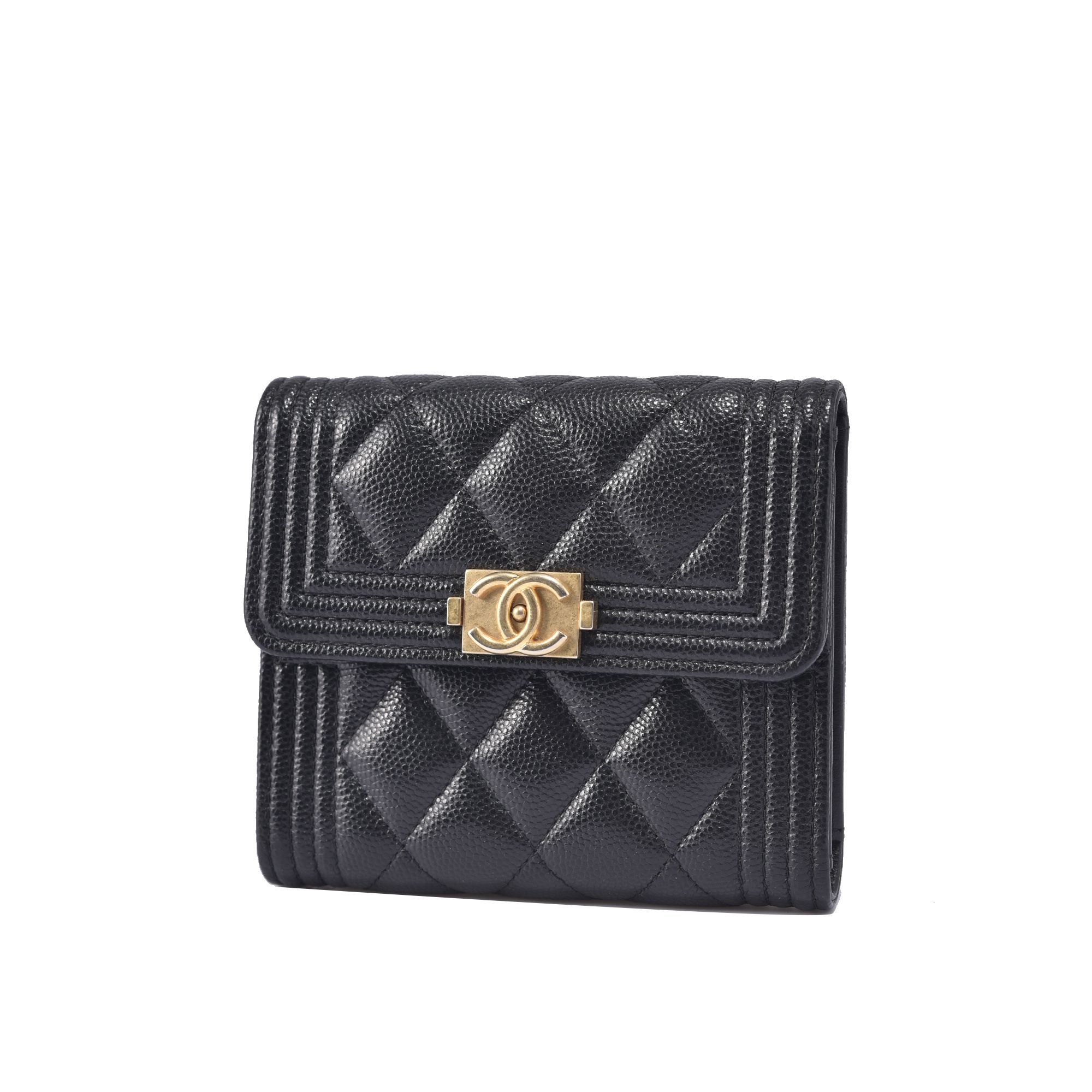 CHANEL Caviar Boy Wallet 6117 - iPhone Compatible